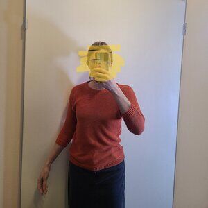 Banana Republic 3/4 Batwing Sleeve Drop Shoulder Crew Neck Knit Top Small